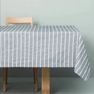 Hearth & Hand Gray and White Striped Tablecloth